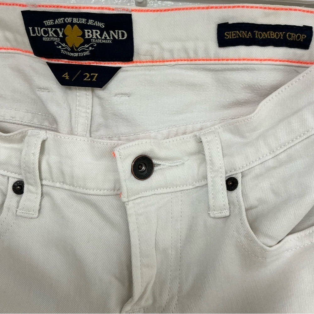 Lucky Brand White Sienna Tomboy Crop Jeans - Picture 2 of 9